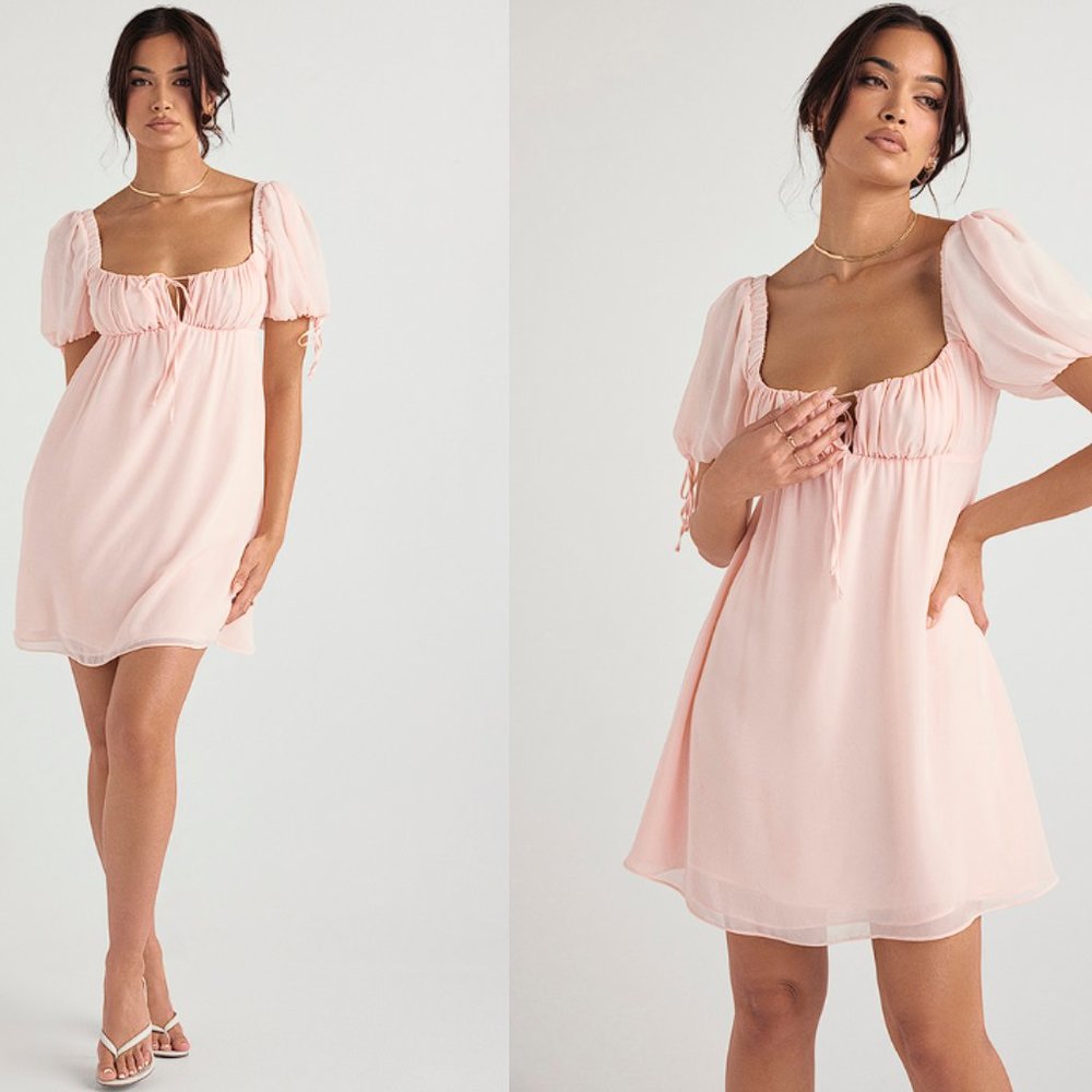 HOUSE OF CB 'Princess' Pink Quartz Mini Dress NWOT - Picture 3 of 15